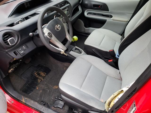 JTDKDTB37E1570021 - 2014 TOYOTA PRIUS C RED photo 7