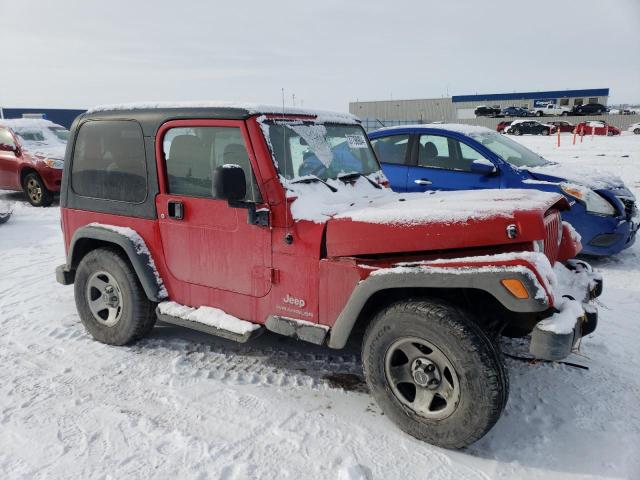 1J4FA29S65P361829 - 2005 JEEP WRANGLER / SE RED photo 4