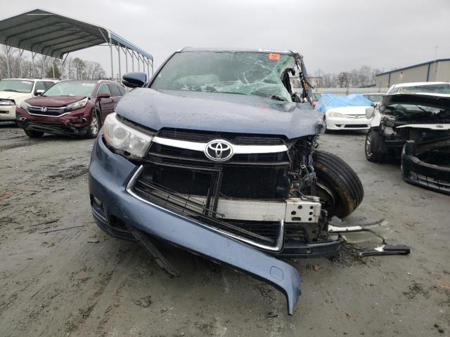 5TDKKRFH3GS129961 - 2016 TOYOTA HIGHLANDER XLE BLUE photo 5