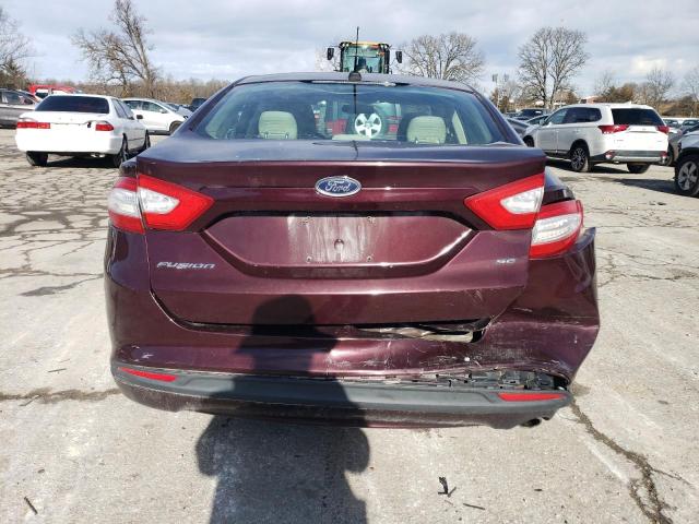 3FA6P0H74DR280718 - 2013 FORD FUSION SE MAROON photo 6