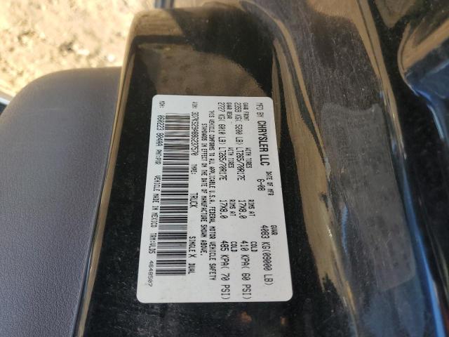 3D7KS29A88G237570 - 2008 DODGE RAM 2500 BLACK photo 12