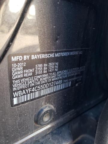 WBAYF4C55DD127449 - 2013 BMW 740 LXI GRAY photo 12