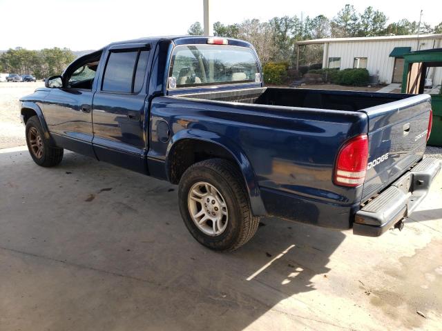 1D7HL38N84S737099 - 2004 DODGE DAKOTA QUAD SPORT BLUE photo 2