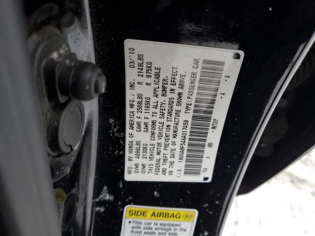 19UUA8F54AA017459 - 2010 ACURA TL BLACK photo 12