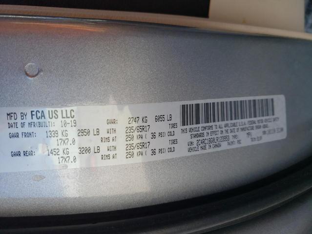 2C4RC1BG0LR123953 - 2020 CHRYSLER PACIFICA TOURING L GRAY photo 14