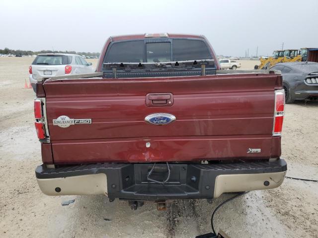 1FTFW1EV4AKB37063 - 2010 FORD F150 SUPERCREW MAROON photo 6