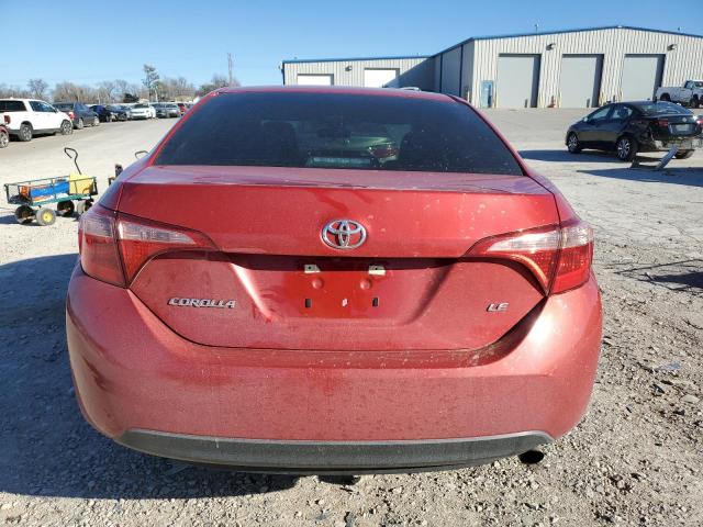 5YFBURHE0KP907941 - 2019 TOYOTA COROLLA L RED photo 6