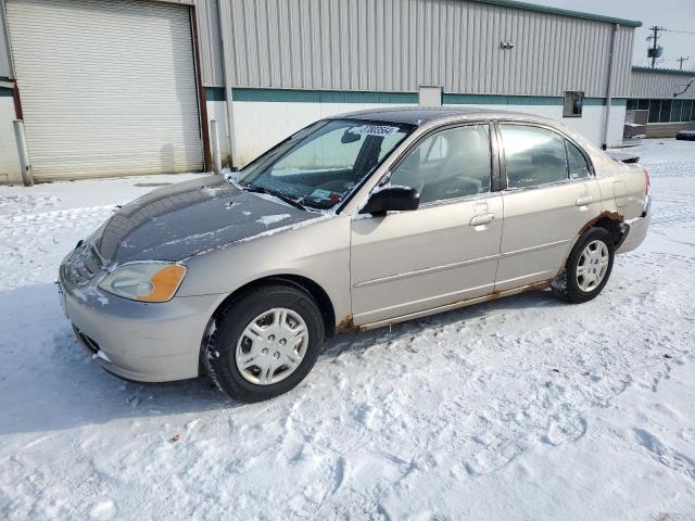 2HGES16572H591615 - 2002 HONDA CIVIC LX BEIGE photo 1