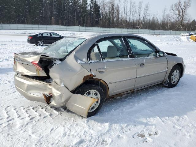 2HGES16572H591615 - 2002 HONDA CIVIC LX BEIGE photo 3