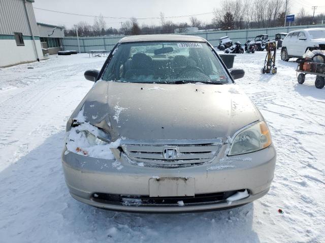 2HGES16572H591615 - 2002 HONDA CIVIC LX BEIGE photo 5