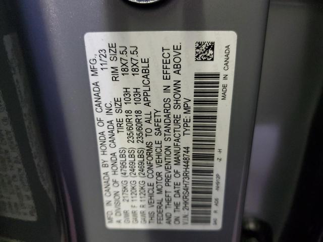 2HKRS4H73RH448744 - 2024 HONDA CR-V EXL GRAY photo 14