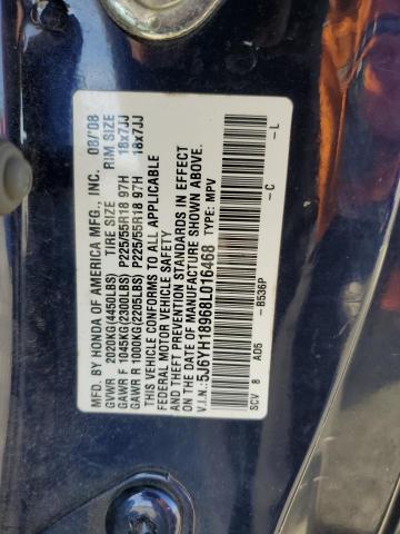 5J6YH18968L016468 - 2008 HONDA ELEMENT SC BLUE photo 12