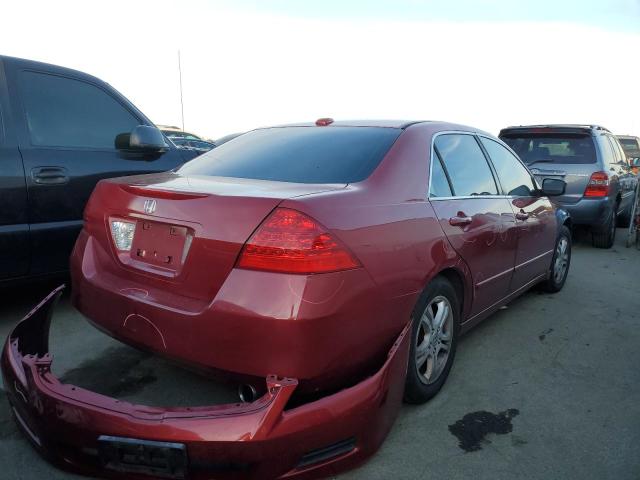 1HGCM568X7A108420 - 2007 HONDA ACCORD EX RED photo 3