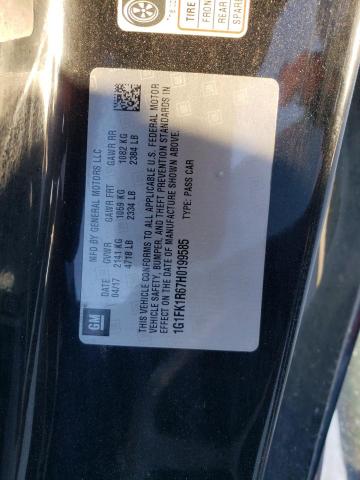 1G1FK1R67H0199585 - 2017 CHEVROLET CAMARO ZL1 黑色 照片 12