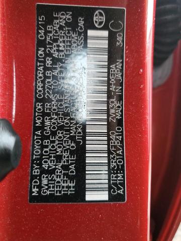 JTDKN3DU3F0452543 - 2015 TOYOTA PRIUS RED photo 12