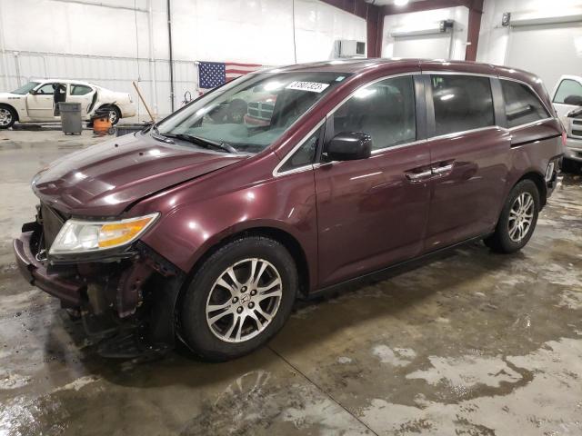 5FNRL5H62DB083880 - 2013 HONDA ODYSSEY EXL MAROON photo 1