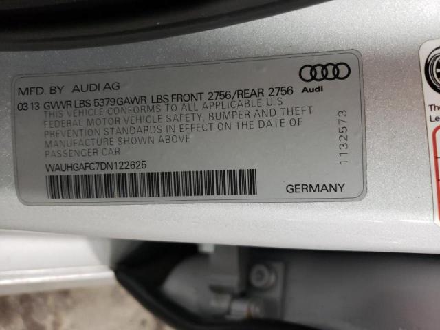 WAUHGAFC7DN122625 - 2013 AUDI A6 PRESTIGE ვერცხლისფერი ფოტო 12