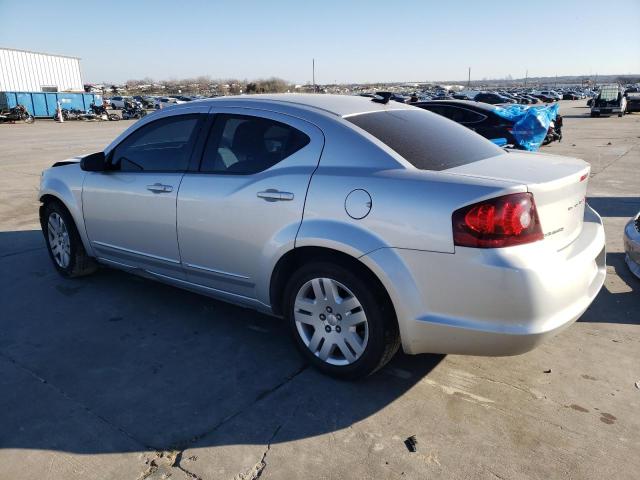 1C3CDZAB1CN242684 - 2012 DODGE AVENGER SE SILVER photo 2