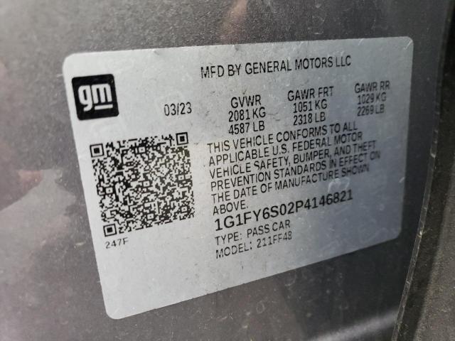 1G1FY6S02P4146821 - 2023 CHEVROLET BOLT EUV LT GRAY photo 12