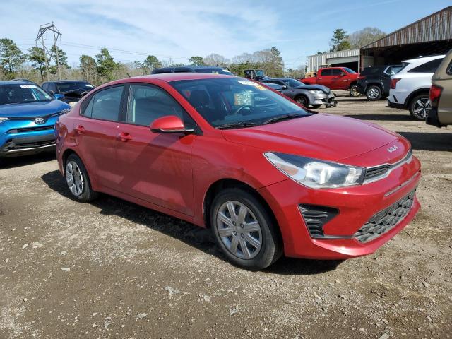 3KPA24AD9NE439414 - 2022 KIA RIO LX RED photo 4