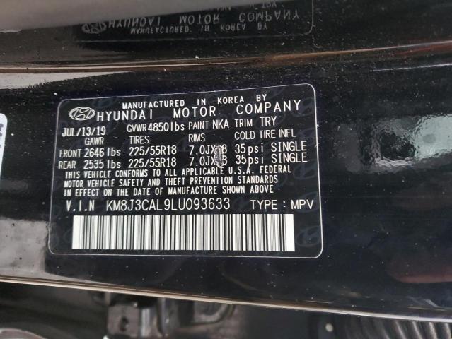 KM8J3CAL9LU093633 - 2020 HYUNDAI TUCSON LIMITED BLACK photo 13