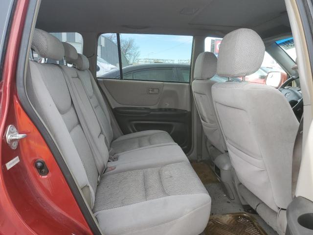 JTEGD21A130051805 - 2003 TOYOTA HIGHLANDER RED photo 10