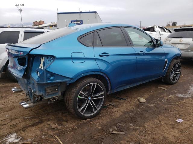 5YMKW8C58H0R44080 - 2017 BMW X6 M BLUE photo 3