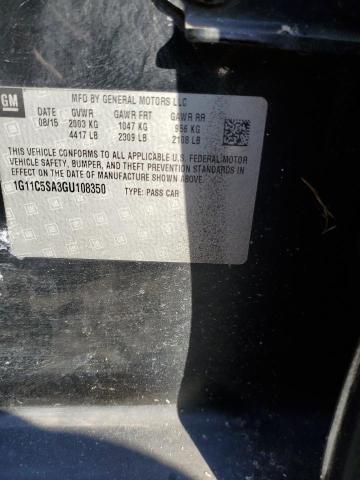 1G11C5SA3GU108350 - 2016 CHEVROLET MALIBU LIM LT 黑色 照片 12