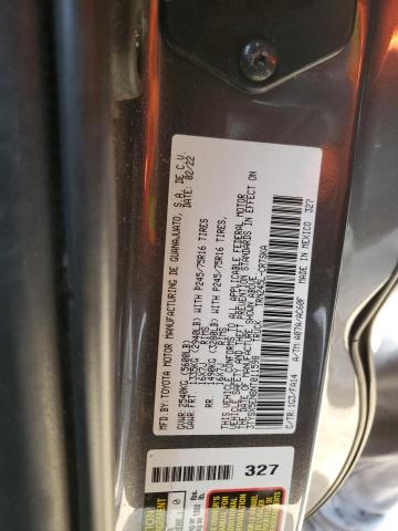 3TYSX5EN8NT011598 - 2022 TOYOTA TACOMA ACCESS CAB GRAY photo 12