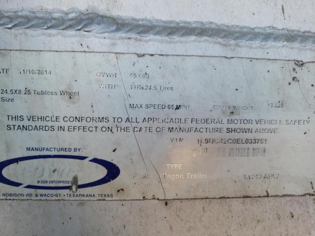 1L9UC42C0EL033751 - 2014 MISC TRAILER Күміс фото 10