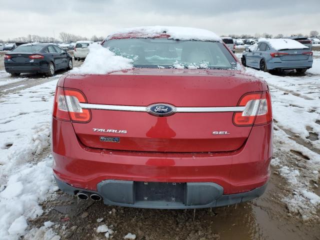 1FAHP2EW8AG153554 - 2010 FORD TAURUS SEL RED photo 6