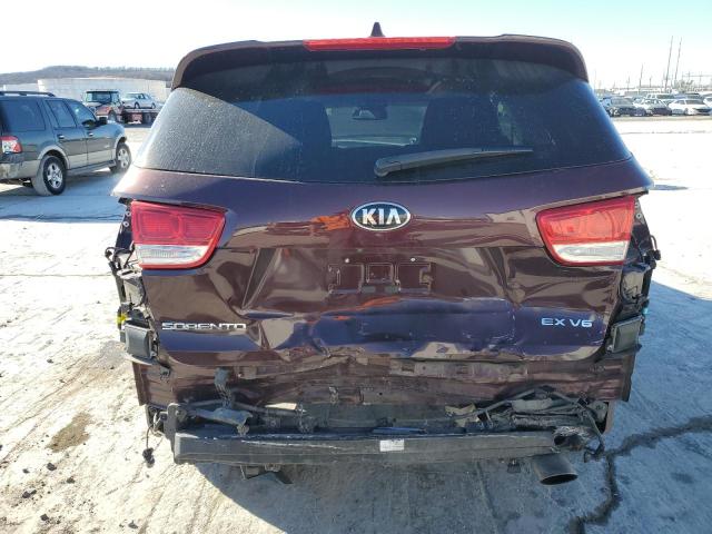 5XYPHDA56JG421094 - 2018 KIA SORENTO EX MAROON photo 6