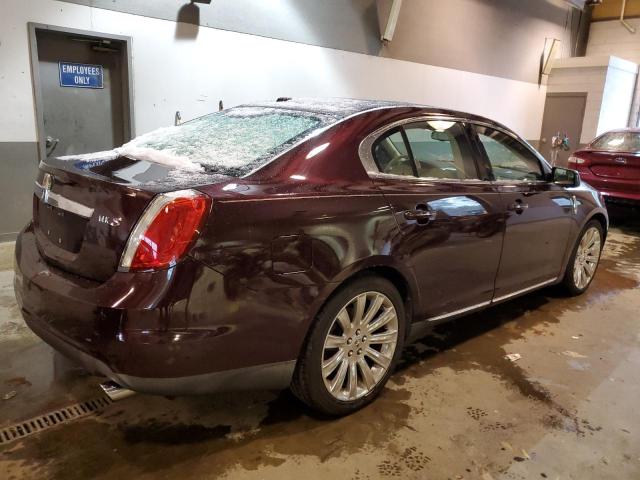 1LNHL9DRXBG601686 - 2011 LINCOLN MKS BURGUNDY photo 3