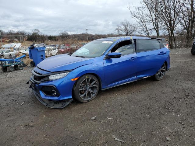 SHHFK7H96HU231318 - 2017 HONDA CIVIC SPORT TOURING BLUE photo 1