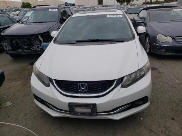 19XFB2F94DE260145 - 2013 HONDA CIVIC EXL WHITE photo 5