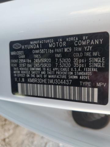 KM8R3DHE1MU304437 - 2021 HYUNDAI PALISADE SEL WHITE photo 14