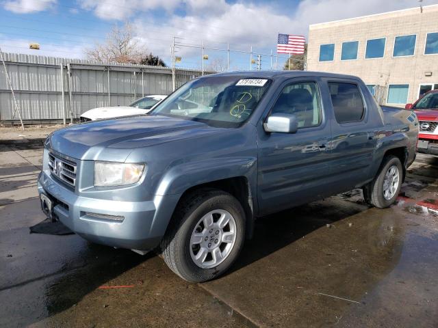 2HJYK16537H550588 - 2007 HONDA RIDGELINE RTL BLUE photo 1