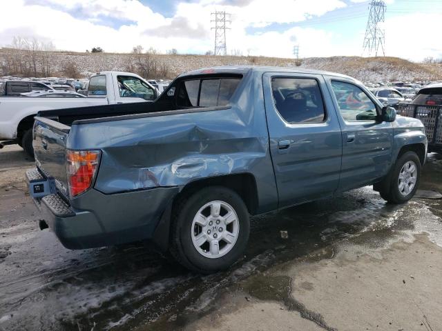 2HJYK16537H550588 - 2007 HONDA RIDGELINE RTL BLUE photo 3