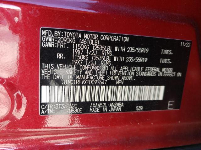 JTMC1RFVXPD097647 - 2023 TOYOTA RAV4 XLE PREMIUM RED photo 13