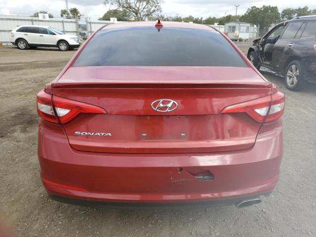 5NPE24AF2HH441668 - 2017 HYUNDAI SONATA SE RED photo 6