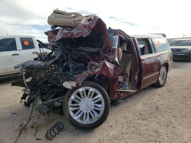 1GYS4KKJ9KR266267 - 2019 CADILLAC ESCALADE ESV PLATINUM მუქწითელი ფოტო 2