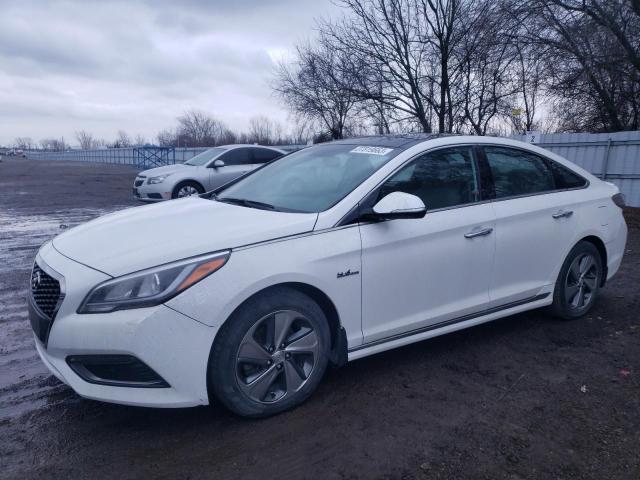 KMHE34L19GA008350 - 2016 HYUNDAI SONATA HYBRID WHITE photo 1