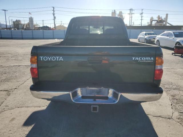 5TEGM92N42Z135808 - 2002 TOYOTA TACOMA DOUBLE CAB PRERUNNER GREEN photo 6