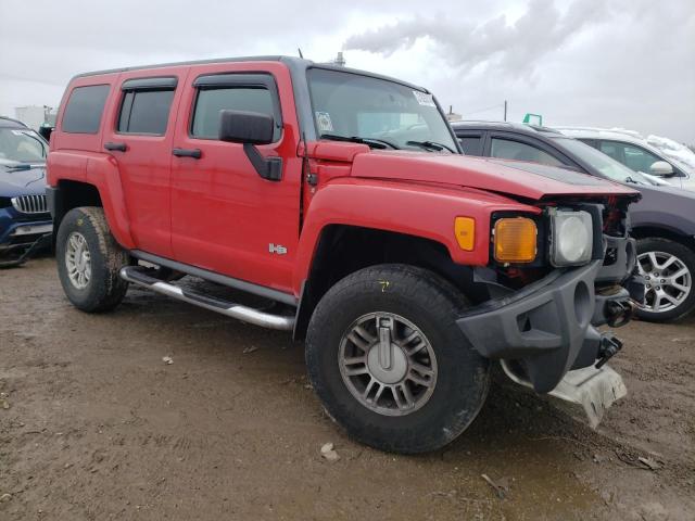 5GTDN13E678250671 - 2007 HUMMER H3 RED photo 4