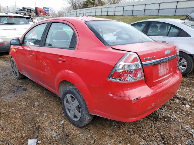 KL1TD56668B008833 - 2008 CHEVROLET AVEO BASE RED photo 2