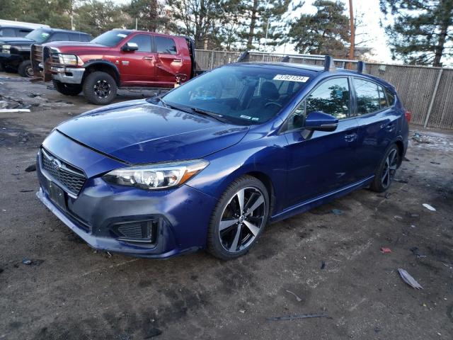 4S3GTAM62J3700287 - 2018 SUBARU IMPREZA SPORT BLUE photo 1