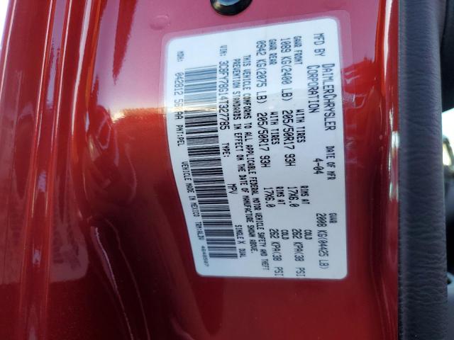 3C8FY78G14T327785 - 2004 CHRYSLER PT CRUISER GT RED photo 12