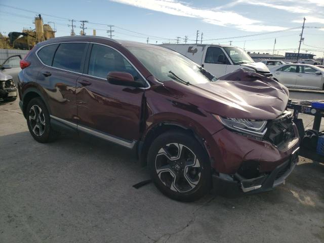 2HKRW1H97HH506745 - 2017 HONDA CR-V TOURING BURGUNDY photo 4