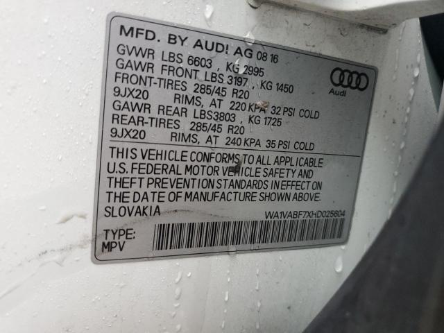 WA1VABF7XHD025604 - 2017 AUDI Q7 PRESTIGE თეთრი ფოტო 14