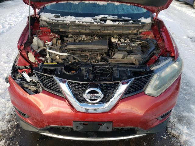 KNMAT2MV1GP650681 - 2016 NISSAN ROGUE S RED photo 11